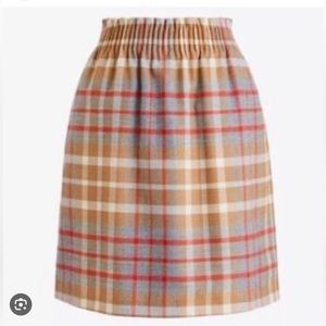 J Crew Sidewalk Plaid Wool Blend Elastic